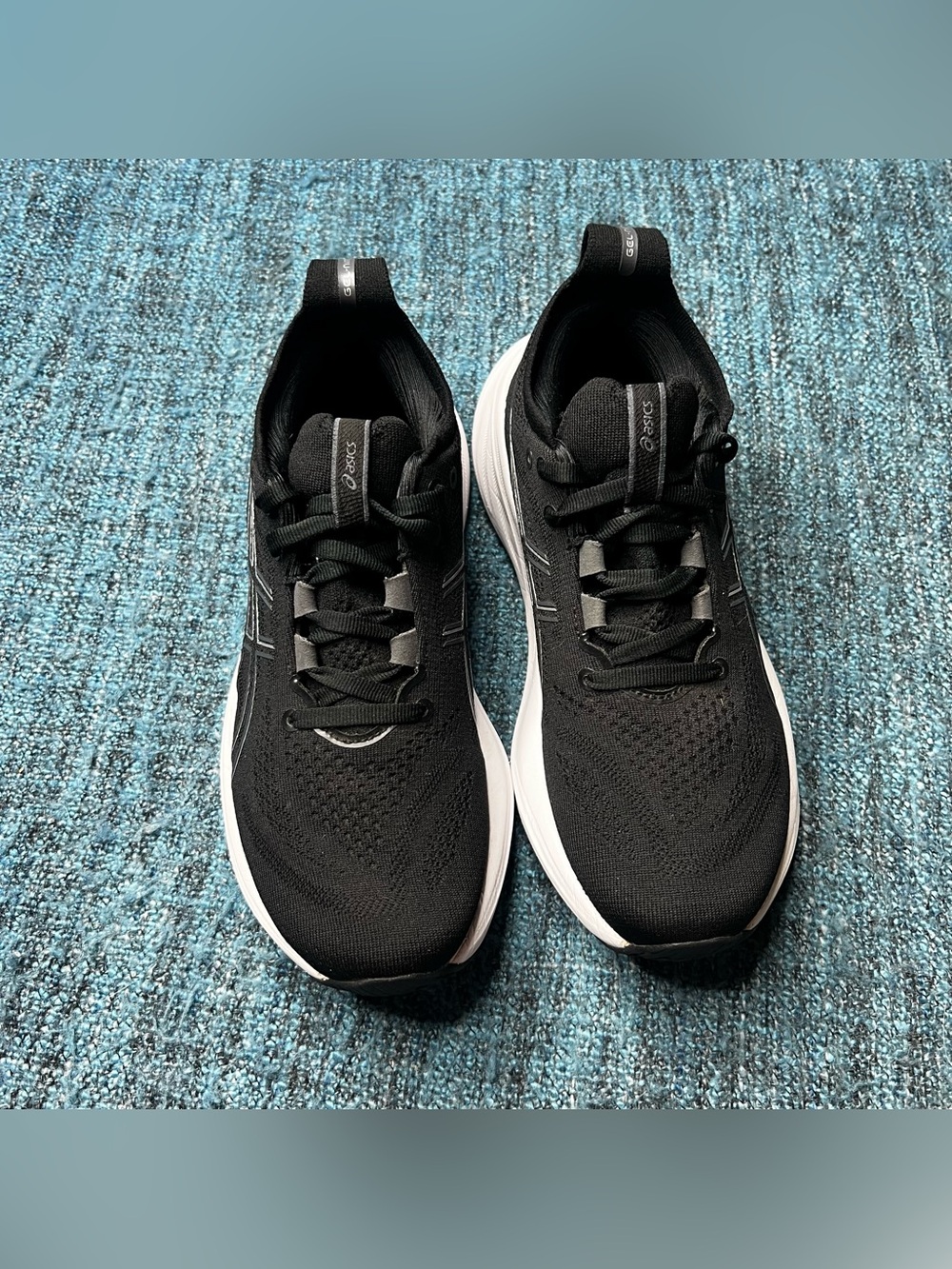 Asics Gel Nimbus 26 Running Shoes in Black White Women's Size 6.5 Sneakers - Picture 2 of 9